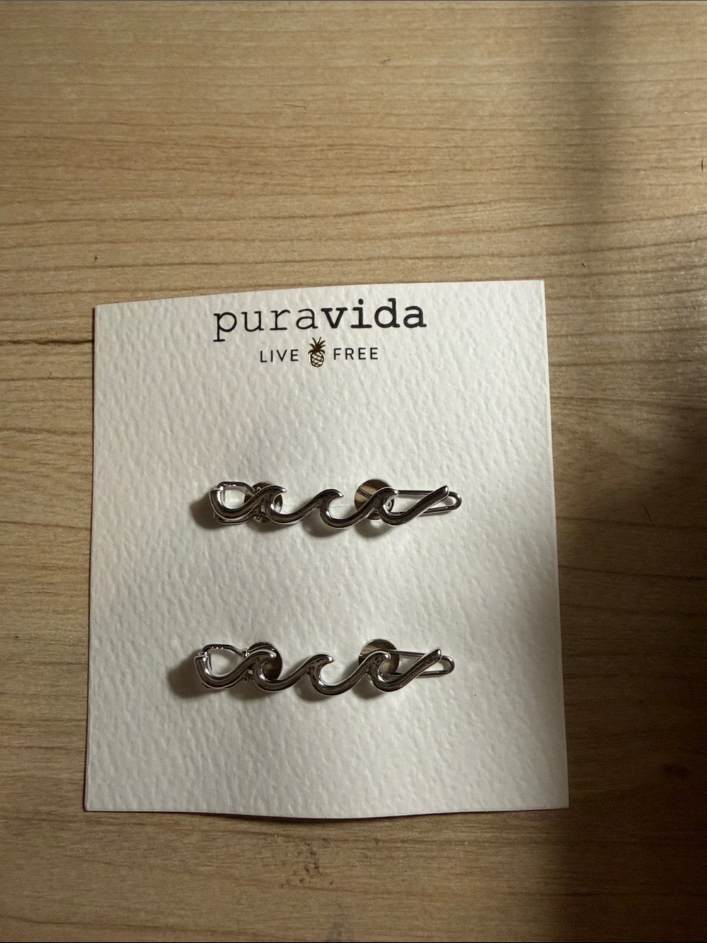 Pura Vida Silver Wave Bobby Pin Set